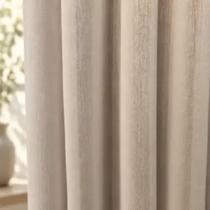 Perde bezhë SIENA me teksturë lino dhe palosje elegante
